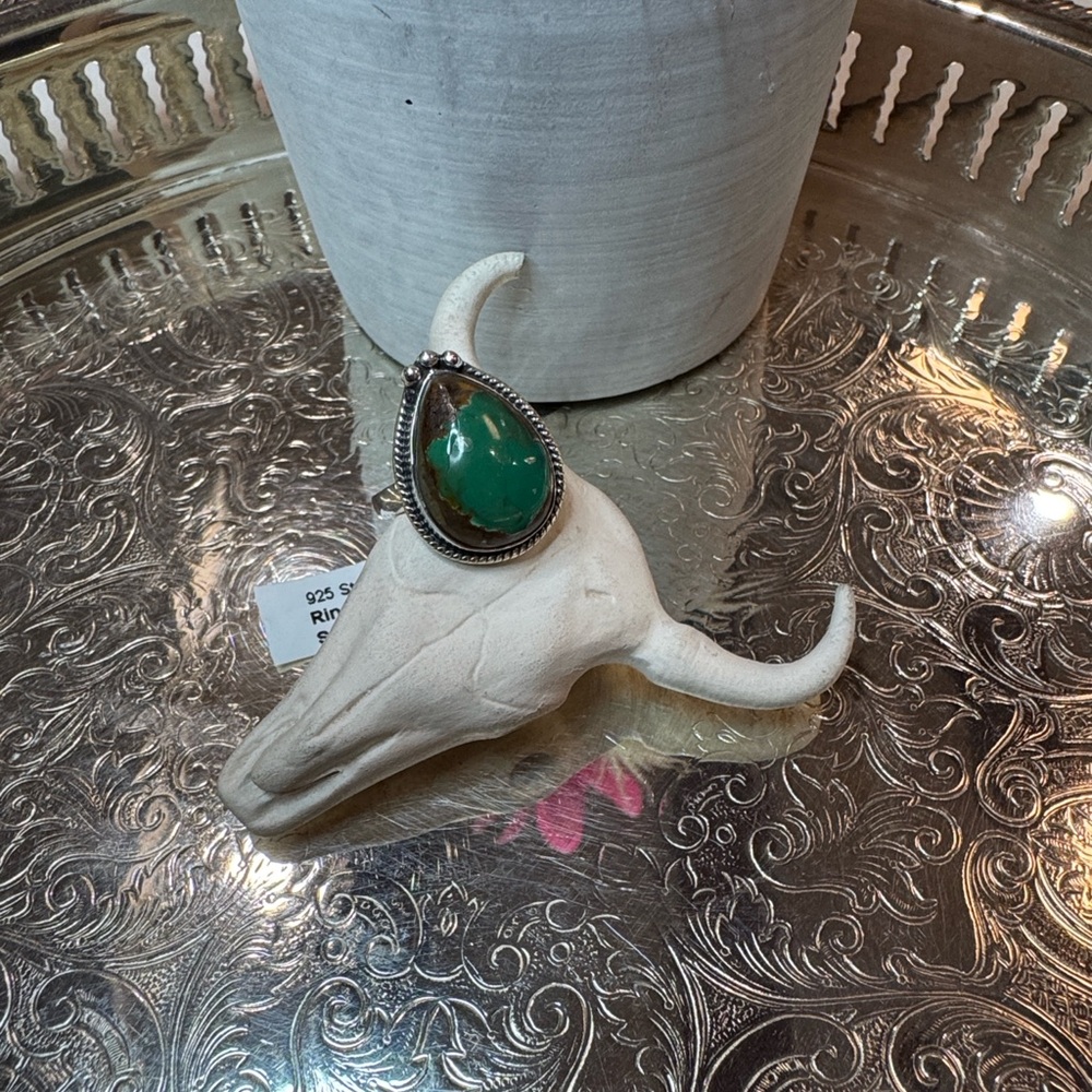 Arizona turquoise Sterling Silver ring, Size 8